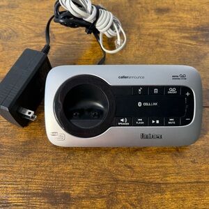 Uniden D3580 -3‎ Cordless Phone Answering System Base & Plug ONLY Cell Link Gray